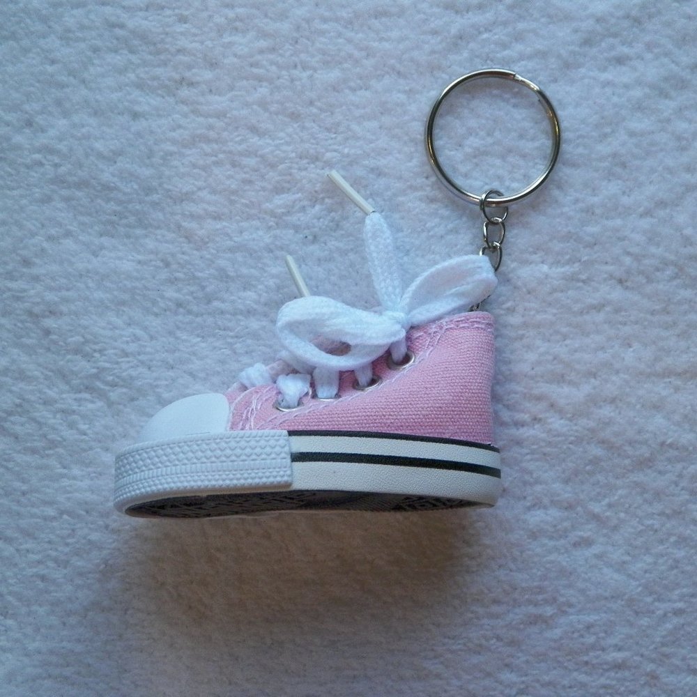 Pink Sneaker Keyring Keychain Mini Hi-Top